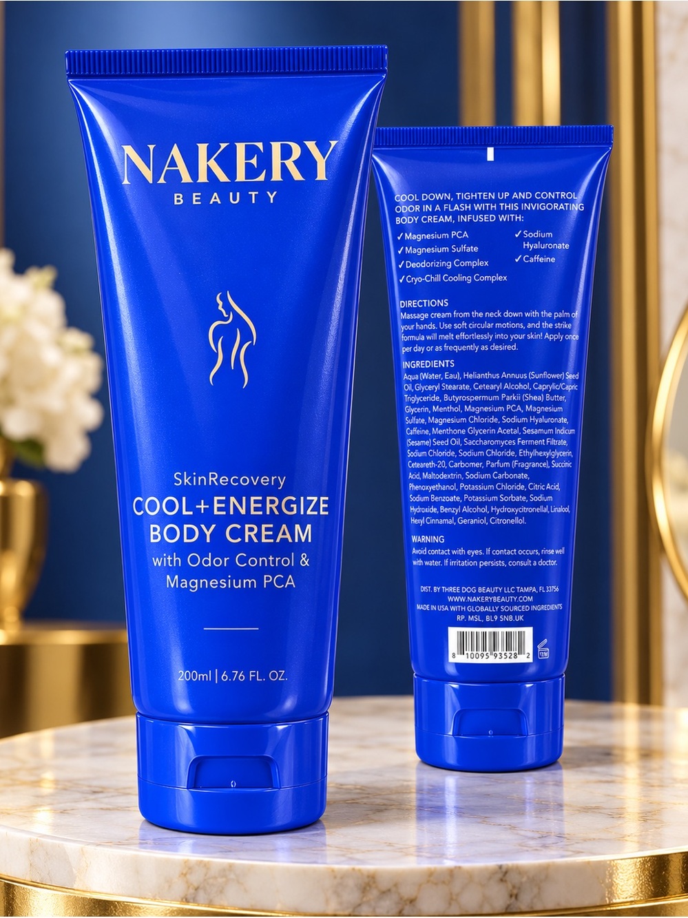 Nakery Beauty SkinRecovery Cool + Energize Body Vream 6.76 oz